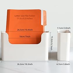 FKTXCO Wall Mount Folder Holder File Organizer No