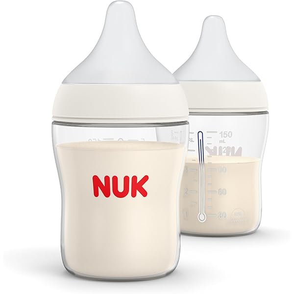 Nuk Bottle Gerber Baby Feeder Bottle, Clear View Plastic, Latex
