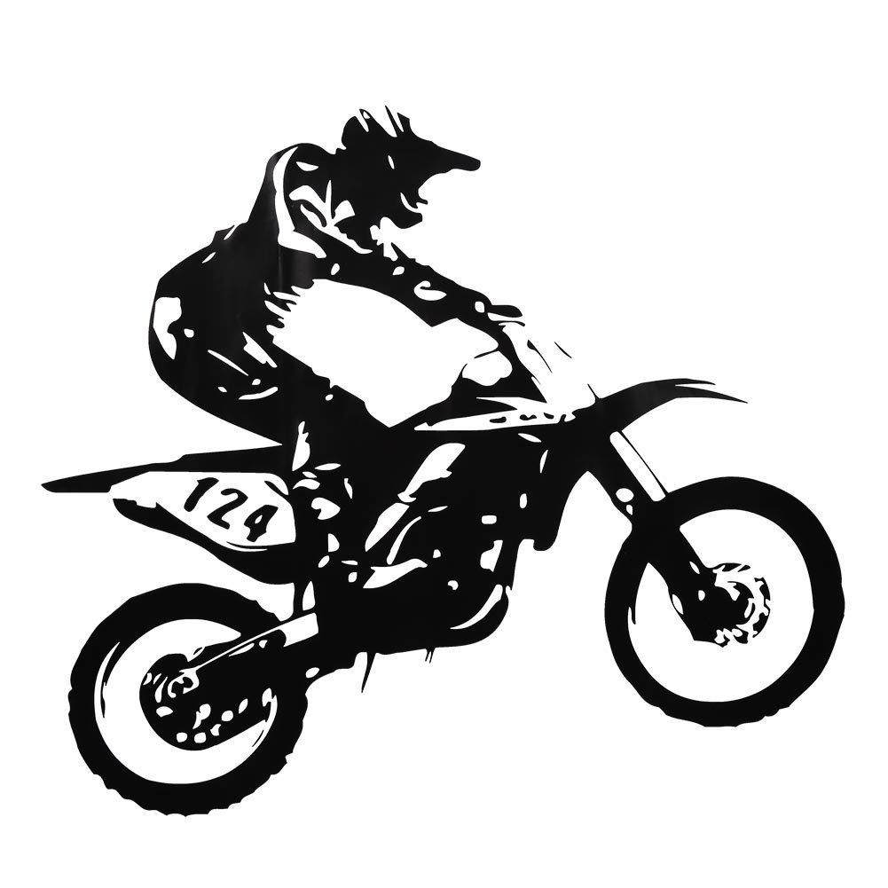 Yosoo Motor-Racing Wall Sticker Removable PVC Vinyl Art Wall Decal Dirt Bike Mural Home Living Room Bedroom Boys Room Decoration