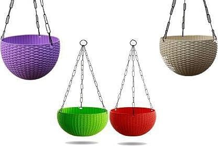 HOMIFY Plant Container Set (Pack of 4, Plastic)