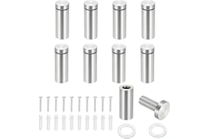 PATIKIL 3/4x2" Standoff Screws, 8 Pack Stainless Steel Stand Off Wall Mounts Wall Sign Mounting Hardware Advertising Standoff