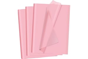 SADAUNBE 40 Sheets Pink Tissue Paper for Gift Bags Valentines Day Weddings Birthday Fall Decoration Sunflower DIY Art Crafts Packaging Wrapping Paper Bulk, 14 x 20 Inch