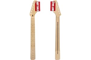 Amuic Strat Guitar Neck 22 Fret, 25.5" Canadian Maple Electric Guitar Neck for ST Style Guitar Parts Replacement (For Right Hand)