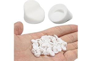 BATATOR 50 Pcs Entry Doors Frame Plugs Diameter 5/16" x 1/4" Compatible with ODL/Western Reflection Frame, Door Window Screw Hole Plugs,Entry Door Plugs Screw Hole Plugs-White