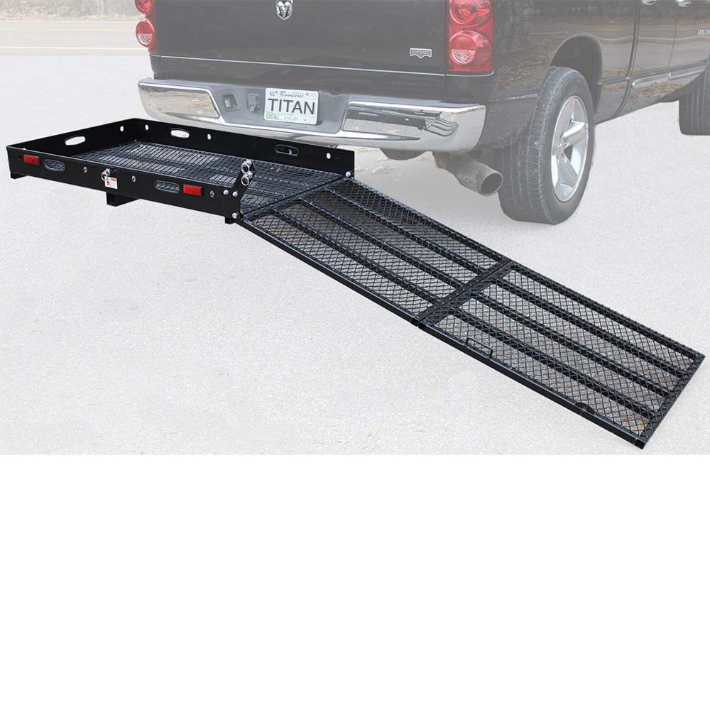 Titan Ramps Hitch Mounted Wheelchair Carrier Rack Ramp 500 lb Capacity