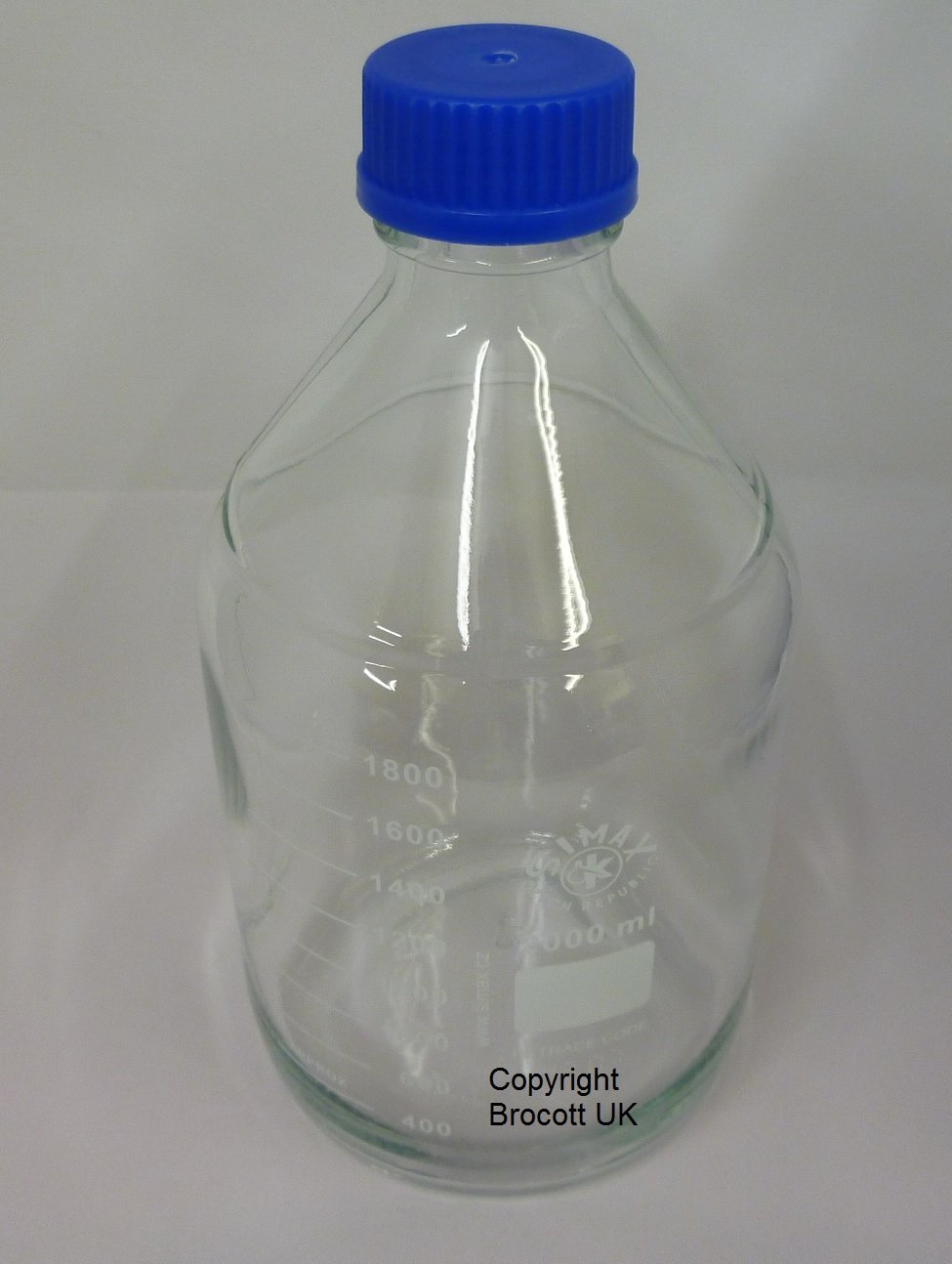 Reagent Bottle, 2lt (2000ml) Laboratory Glass Reagent Bottle, (FREE