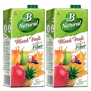 B Natural Mixed Fruit Juice, 1L (Pack of 2)