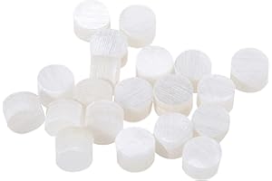 Musiclily Pro 3mm Natural Mother of Pearl Guitar Fretboard Inlay Dots, White Pearl (Set of 20)