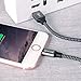 Xcords(TM) 3Pack 3Ft Nylon Braided Lightning to USB Syncing and Charging Cable Data Cord Compatible with iPhone 7/7 Plus/6/6 Plus/6s/6s Plus /5/5s/5c/SE/iPad/iPod and More(Black&Charcoal)