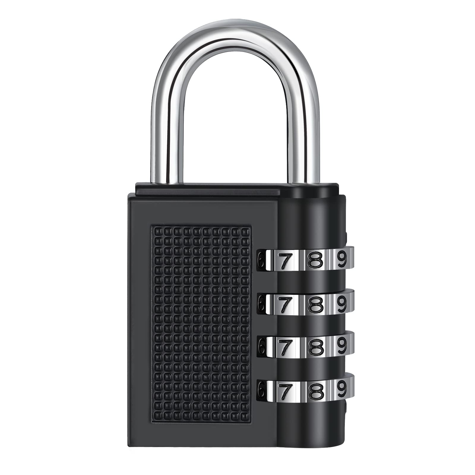 ZHEGE Combination Padlock for Gym Locker, 4 Digit Locker Padlocks, Outdoor Combination Lock Weatherproof for Fence, Gate Sheds, Number Lock for School Locker, Cabinet, Toolbox (1 Pack, Black) — image 1