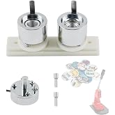 Happizza 1 inch/25mm Button Maker Mold - Interchangeable Die Mold for Slide Rail Button Maker Machine - Silver Metal &amp; Plastic - Round Shape - 1 Piece