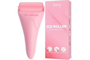 BearKig Ice Roller, Ice Roller for Face, Ice Face Roller, Cold Facial Ice Roller Massager for Eye Puffiness, Women's Gifts, Migraine, TMJ Pain Relief & Minor Injuries, Skin Care Products (Pink)