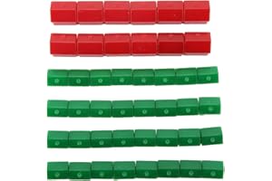 Chazcool Hotel Game Replacement Pieces, Plastic Hotels Houses Game Piece Supplement Accessories, 10 Red and 30 Green (10 Red and 30 Green, 1, 1)