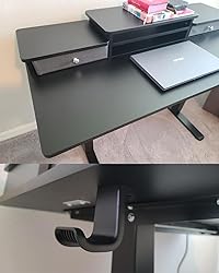Marsail Monitor Standing Desk with Storage, 48