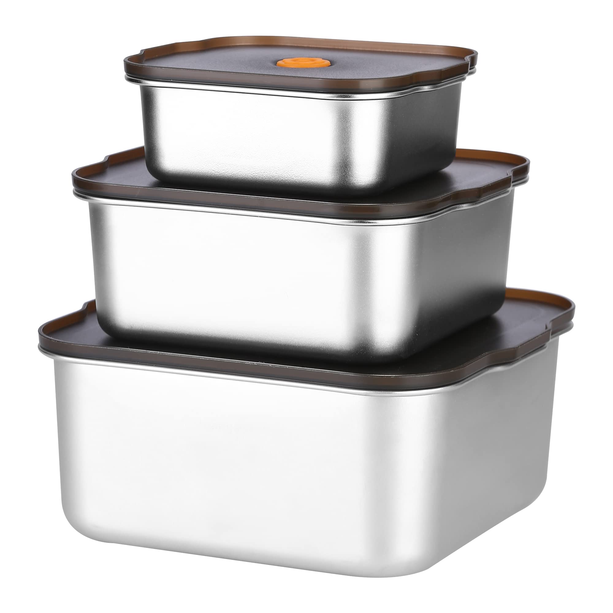 Photo 1 of BEFOY Stainless Steel 101oz Big Food Storage Containers with Translucent Lid Food Lunch Box Containers Leak-proof Light Easy Set with Air Vent Snack Boxes (700/1700/3000)