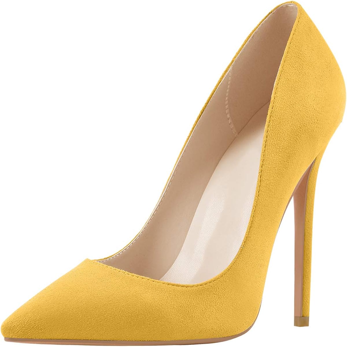 MissHeel Zapatos de tacón alto para mujer, para fiesta de noche, baile., color Amarillo, talla