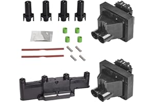 ENA Ignition Coil Plug Boot Housing Cover and Ignition Coil Compatible with Buick Chevrolet Oldsmobile Pontiac Skylark Cavalier Malibu Alero Grand Am Sunfire 2.3L 2.4L 3.1L 3.8L