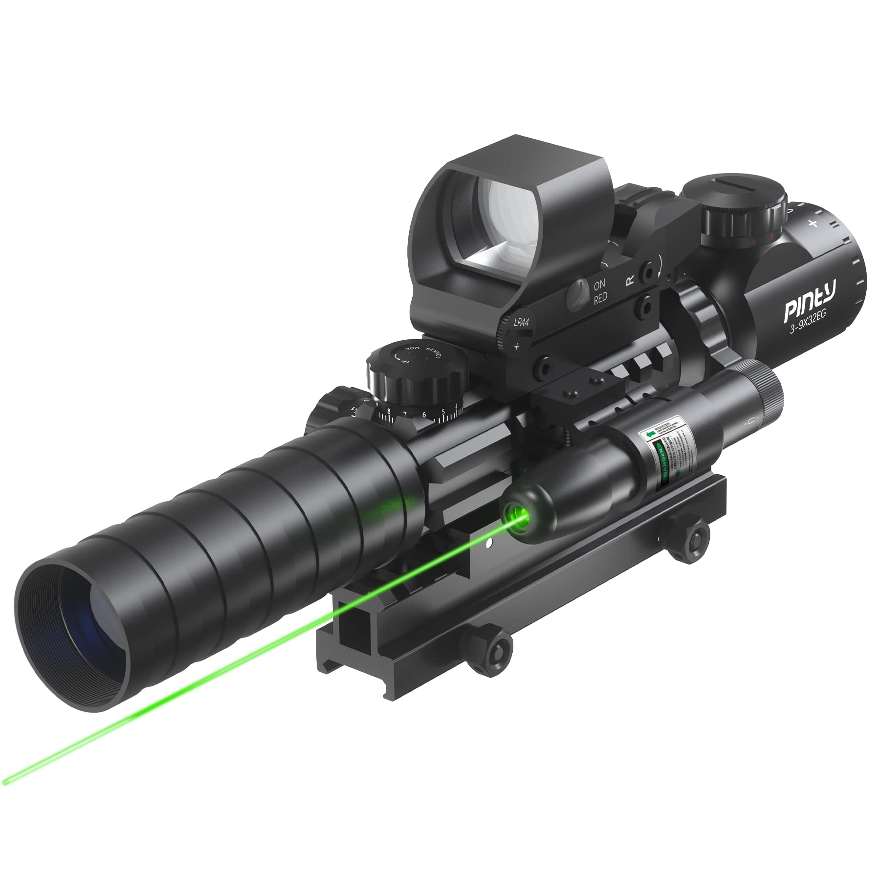 Photo 1 of Pinty   Red Dot Laser Combo (4 in 1 Classic, Red Laser, 3-9x32)