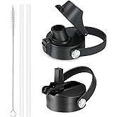 EIPOSAU Auto Flip Lid for Hydro Flask Wide Mouth, Great Spout Lid for Simple Modern, Fits for Iron Flask and Other Brands, Replacement Lid with Button Lock