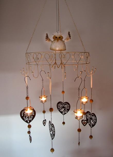 Metal Hanging Wreath Pendant Shade Chandelier Candle Holder