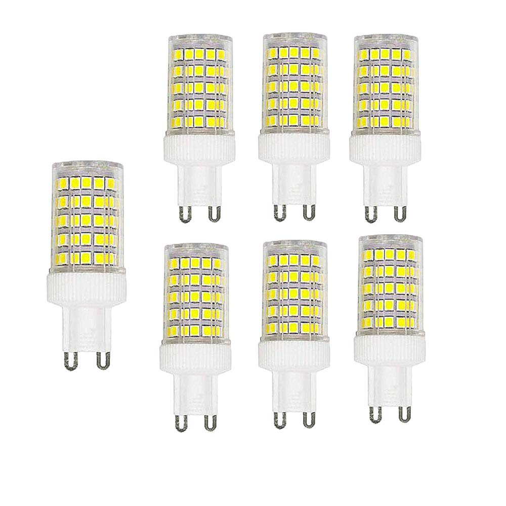 OUGEER G9 10W LED Light Bulbs Replacement of G9 100W Halogen Lamp G9 1000 Lumen, Cool White 6000K, Ceramic Base, Non-Dimmable Bulb for Home Lighting, g9 Capsule Bulb-Pack of 6