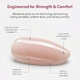 Glamnetic Goal Getter Press On Nails Medium Almond Neutral Gold Reverse French view 4