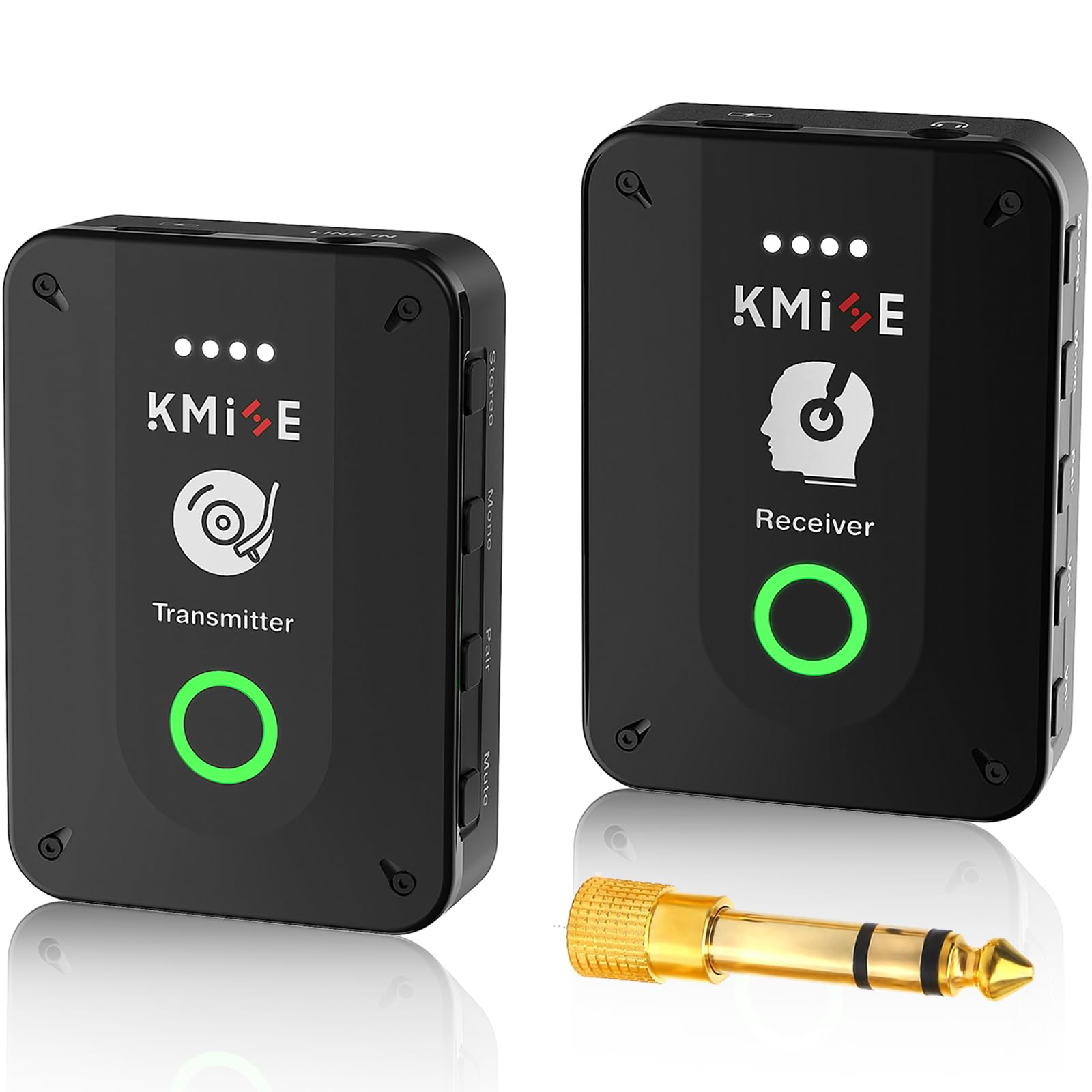 Photo 1 of Wireless in-Ear Monitor System, Pro 2.4G Stereo/Mono Wireless IEM System with Transmitter and Receiver Automatic Pairing, for Studio, Band Rehearsal, Live Performance.