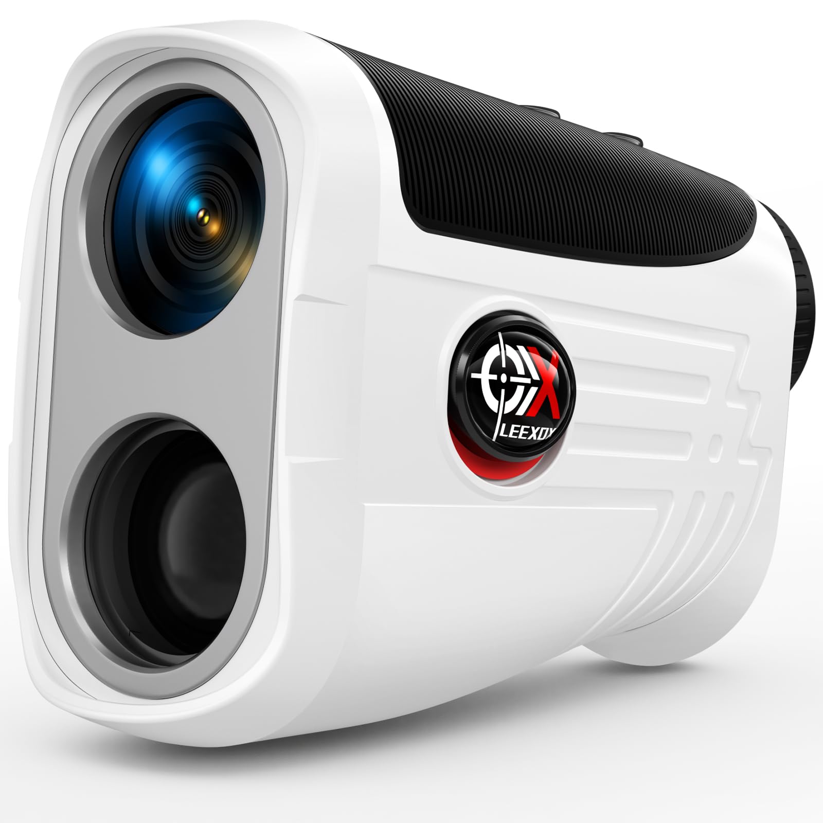 Photo 1 of Leexox Golf Rangefinder with Slope Switch, Rechargeable Range Finder with Flag Lock Vibration, 7X Magnification Golf Rangefinder 1200 Yards, Portable with Magnetic Stripe – Tournament Legal, White