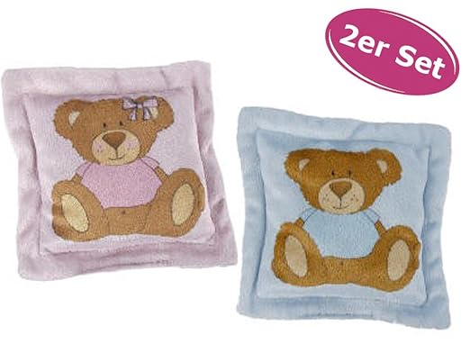 itsisa Kirschkernkissen Bär 2er Set - toll als Wärmekissen, Babygeschenk, Baby Körnerkissen, Kirschkern K