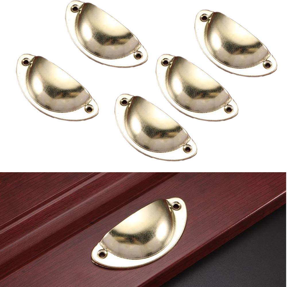 Blanco 82mm Pomos Tiradores Vintage Manillar en Forma de Concha