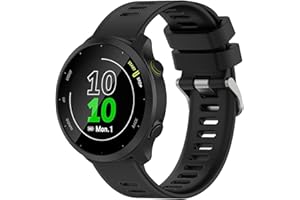 Soft Silicone Band Compatible with Garmin Forerunner 570 42mm/55/158/165/245/645, Approach S50/S44/S42/S40/S12 Smartwatch, Re