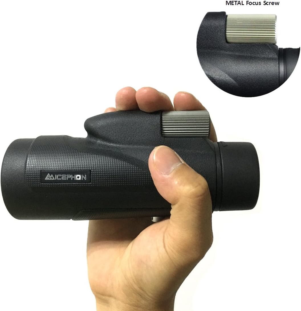 Micephon 12x50 Monocular for Adults High Clarity for Bird Watching,Astronomy,Hunting(BAK 4 Roof Prism,FMC Lens,with Phone Adapter & Tripod Mount,Nitrogen Filled)