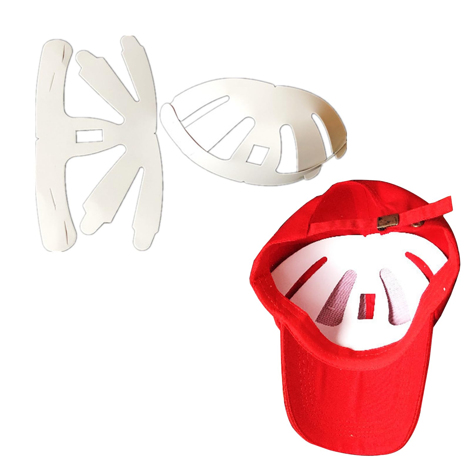 HYMAIPROSPERITY 12Pcs Stable Baseball Hat Crown Inserts Keep Organized Compact Hat Shaper Anti-collision Flexible Tabletop Hat Shaper for Home Shop Caps