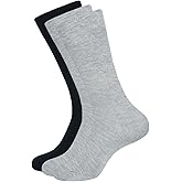 Superminis Men Dress Socks - Cotton Plain Color Comfortable and Breathable Dress Socks for Men