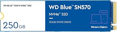WD Blue SN570 250GB M.2 2280 PCIe Gen3 NVMe SSD Read up to 3300 MB/s