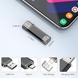 RAOYI 64GB USB C Memory Stick USB 3.0 Dual OTG Pen Drive Black view 2