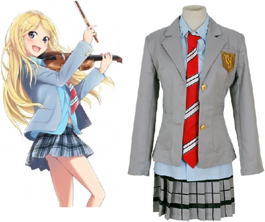 Xcar Your Lie in April Cosplay Miyazono Kaori School Uniform Customized Costume