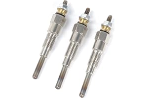 Aumtoni 16851-65510 16851-65512 Glow Plug 3PCS Compatible with Kubota D722 D902 D905 D1005 D1105 V1505 V1305 Z482 RTV900 RTV1100, Tractor B1700D B1700E ZD326 ZD331, Mower BX1800D BX1830D, 168516551