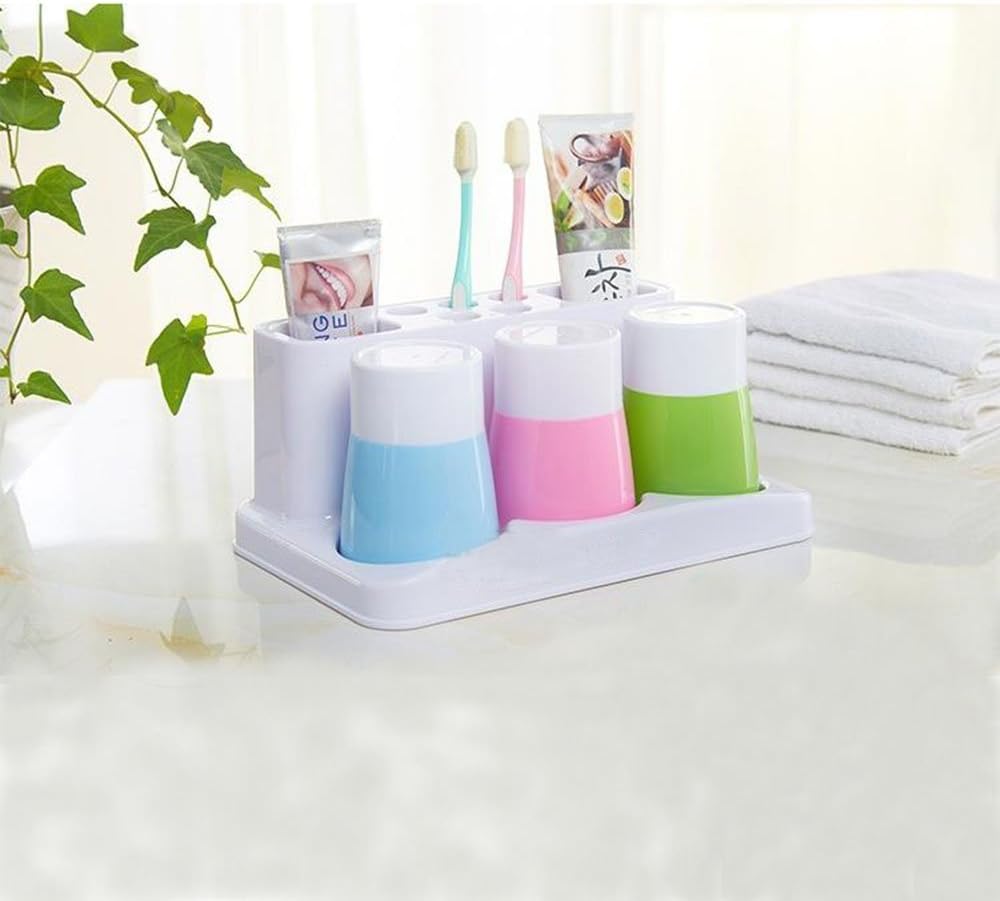 Eslite Toothbrush Toothpaste Holder Stand for Bathroom Storage Organizer: Home & Kitchen