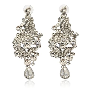 Amazon エバベア Evbeaビジュー イヤリング 金属 ダイヤ 三日月