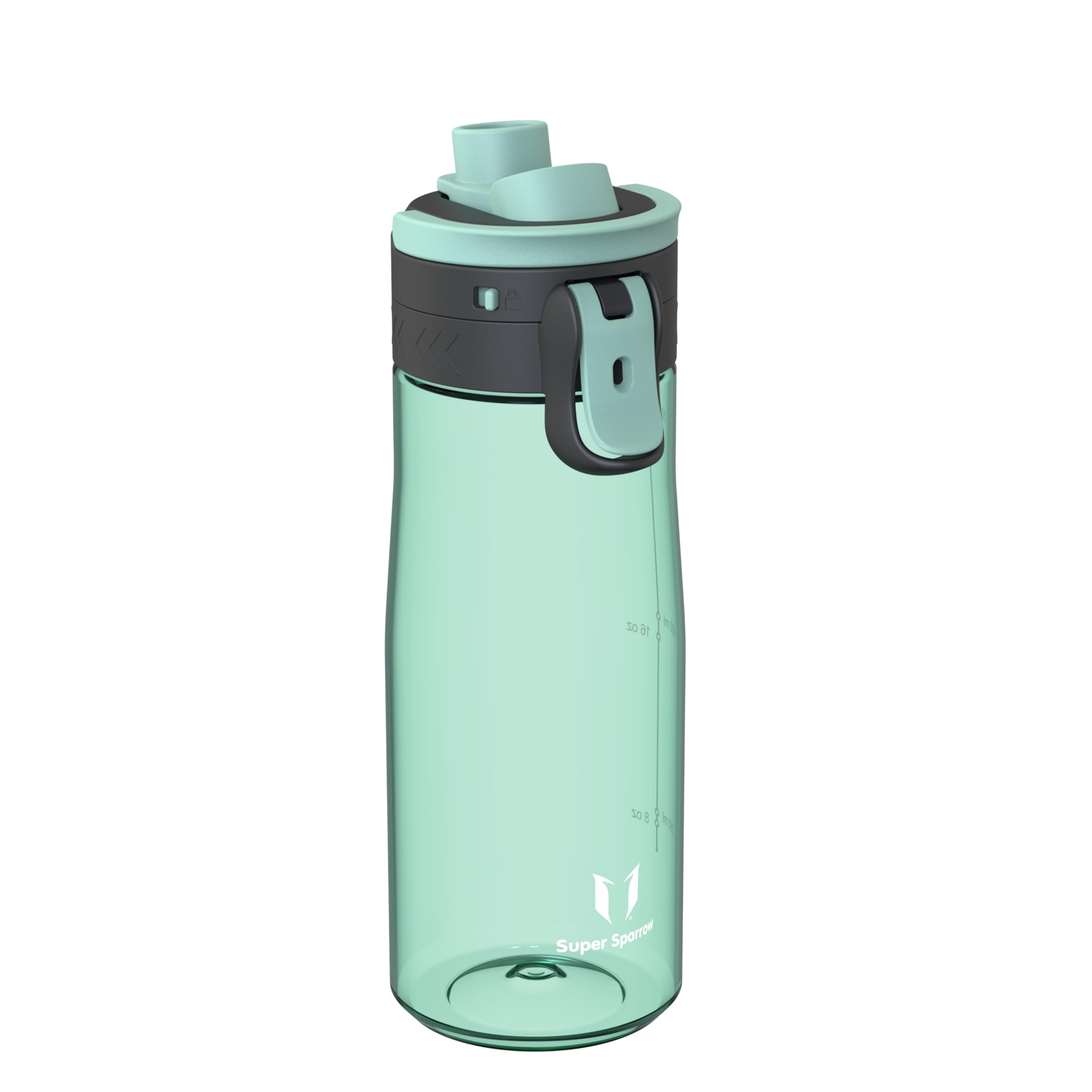 Super Sparrow Water Bottle 750ml - One-Tap TouchGulp Bottle - Non-Toxic BPA Free - Lightweight & Sustainable Tritan Water Bottles for Sports, Travel, Outdoors