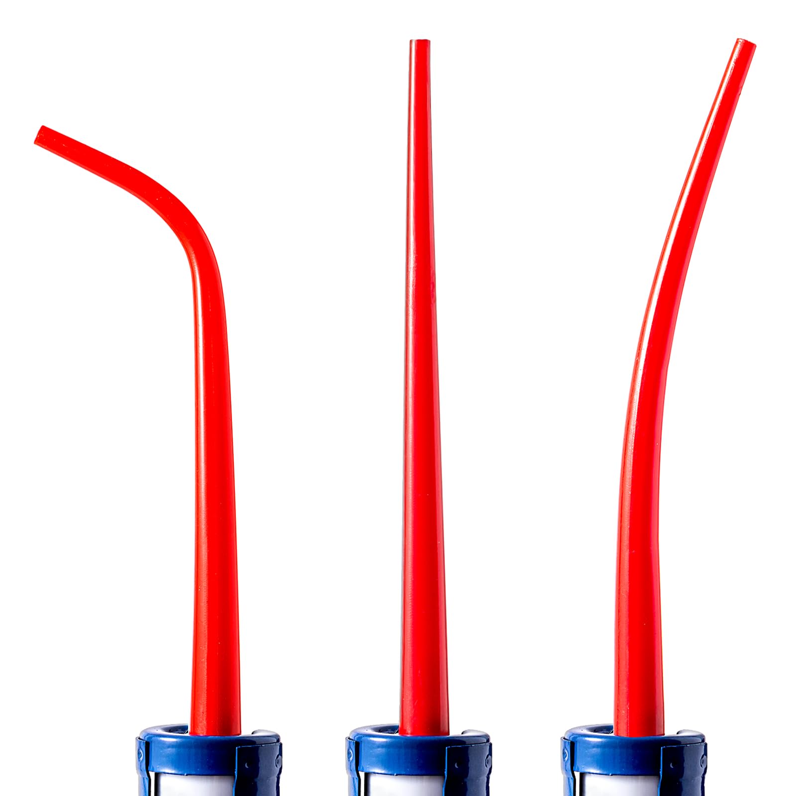 Caulking Nozzle of Caulking Gun, Curved caulking Nozzle applicator, Replacement Extension Tool Used in Construction (3 Pieces-1, one Straight Two Bend)