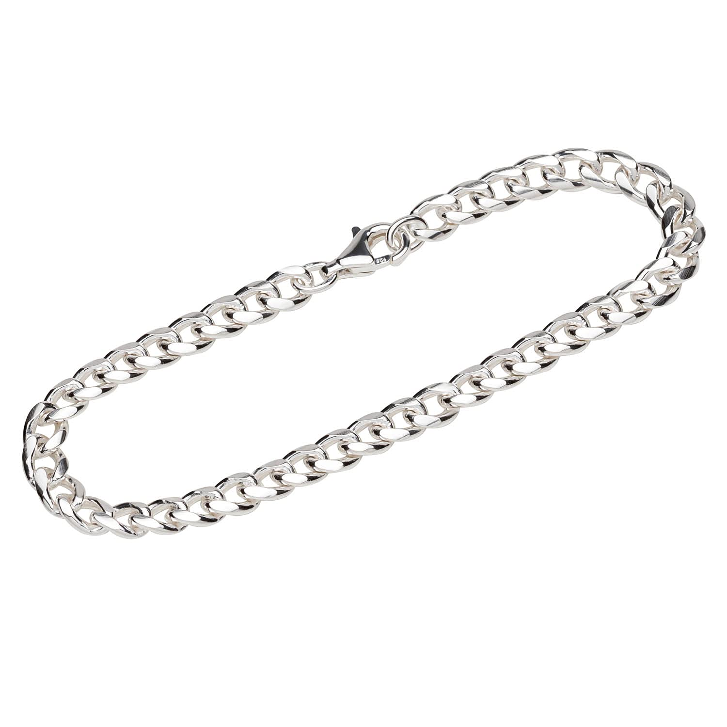 NKlaus bracelet 925 Sterling Silver 19cm curb chain unisex bracelet chain designer chain 12187