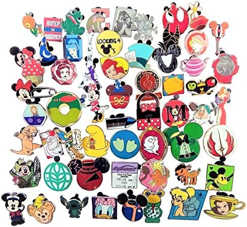 1st Visit Disney Pin 50 Assorted Pin Lot Pins - No Doubles - Tradable