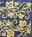 Two Hug Gold Flower Leaves Iron on Embroidered Appliques Patch Flower Motifs, Craft, Sewing, Embroidery Patches, Embroidered Lace Fabric Ribbon Trim Neckline Collar (Gold)