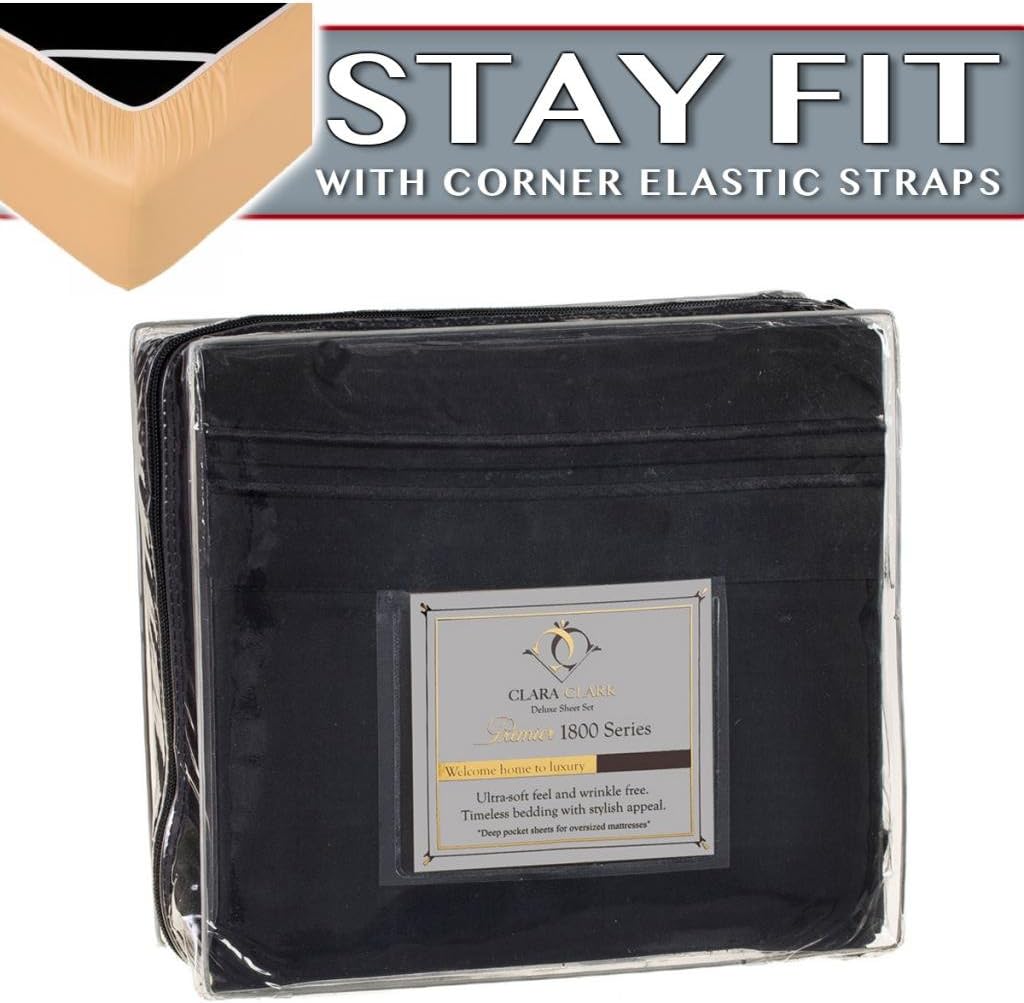 Clara Clark 1800 Series Bed Sheet Sets Stay fit on