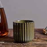 FIBOS Japanese retro ceramic teacups, wine cups, water cups, restaurants, home offices Lake green