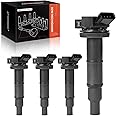 A-Premium Set of 4 Ignition Coil Pack Compatible with Toyota Corolla 2009-2010, Camry 2002-2011, RAV4 2001-2008, Highlander 2001-2007 & Pontiac Vibe 2009-2010 - 2.0L, 2.4L