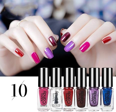 Amazon ネイルカラーセット 6色 ジェルネイルカラー 可愛くて発色抜群 セルフネイルキット 自宅ネイル 10 Seniao ネイルデザイン 通販