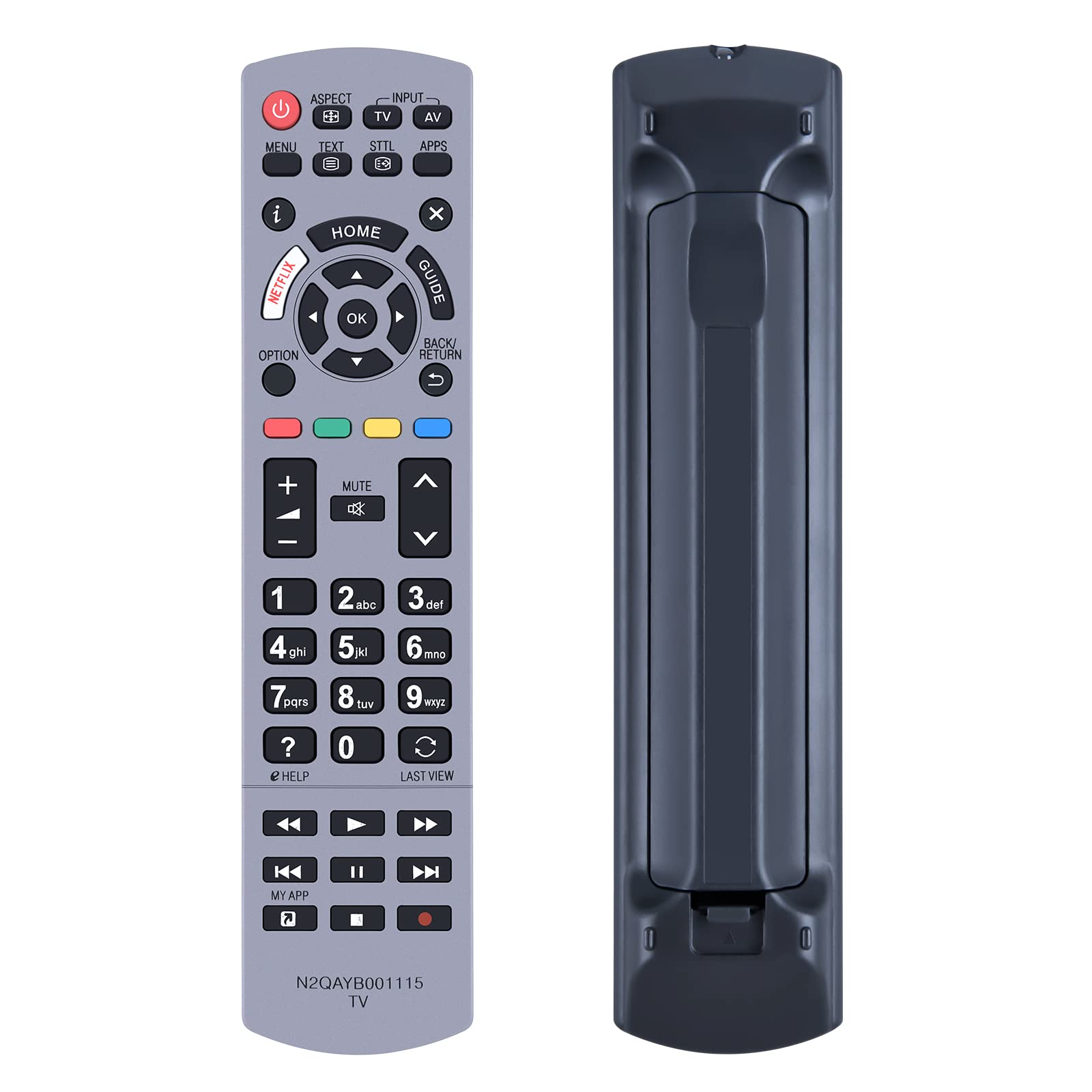N2QAYB001115 Replacement Remote Control for Panasonic Viera TV, Compatible With TX-40EX613 TX-40EX700 TX-40EX700B TX-49EX610E TX-50EXM715 TX-58EX730E TX-75EX750B TX-75EXR780 TX-49EX613E TX-58EX703E